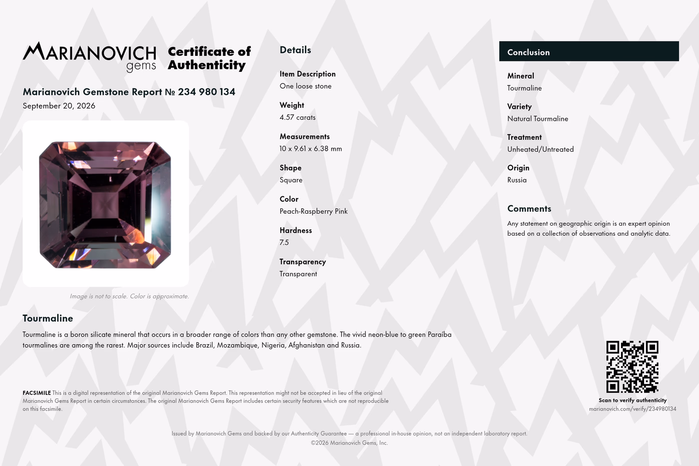 Certificate of Authenticity