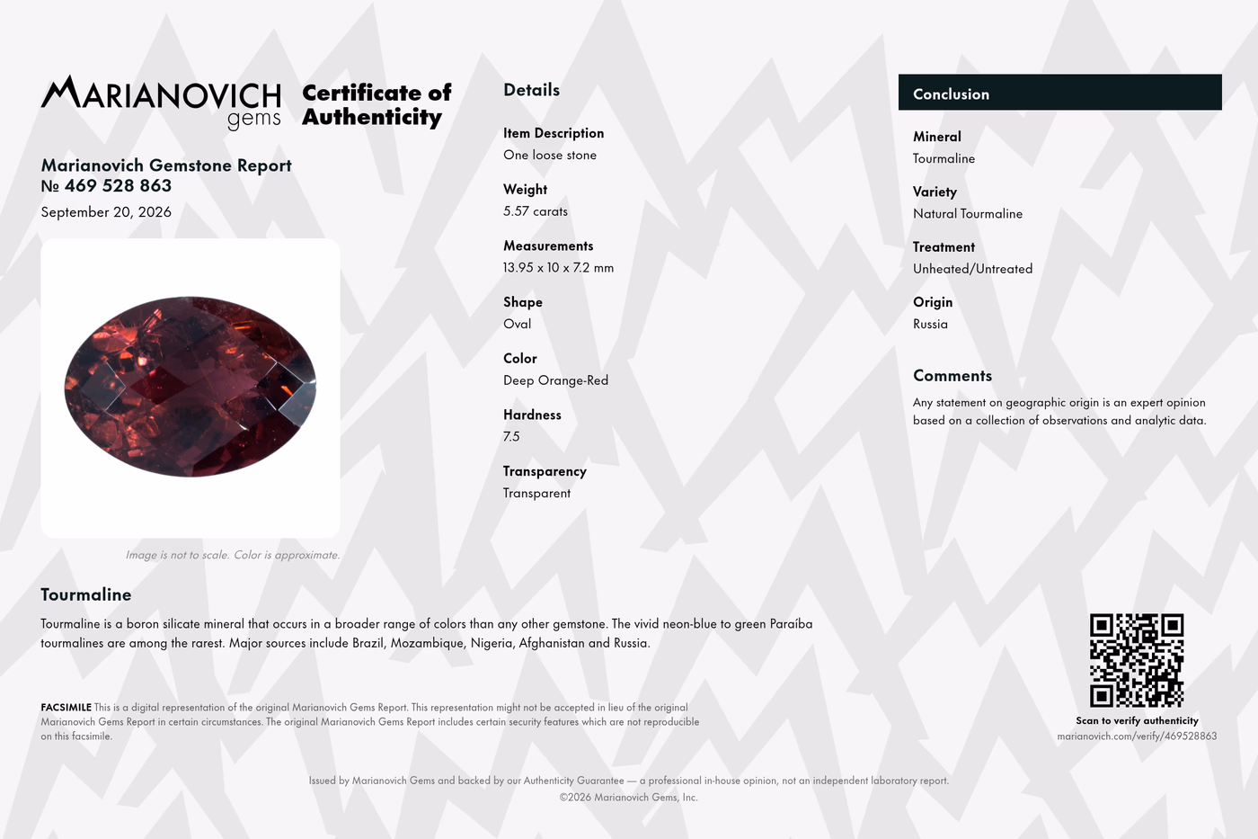 Certificate of Authenticity