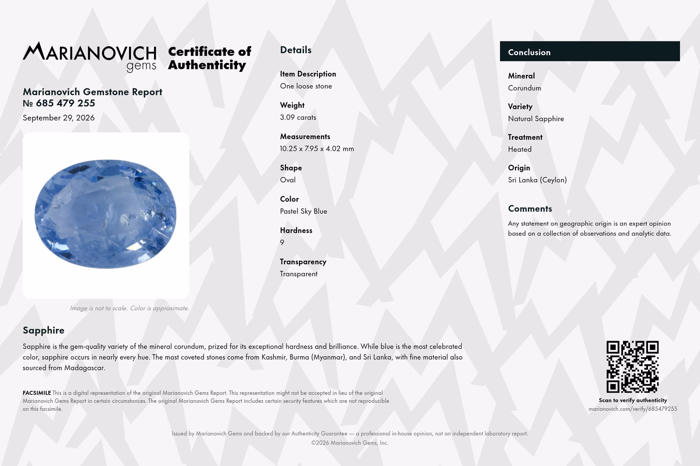 Certificate of Authenticity