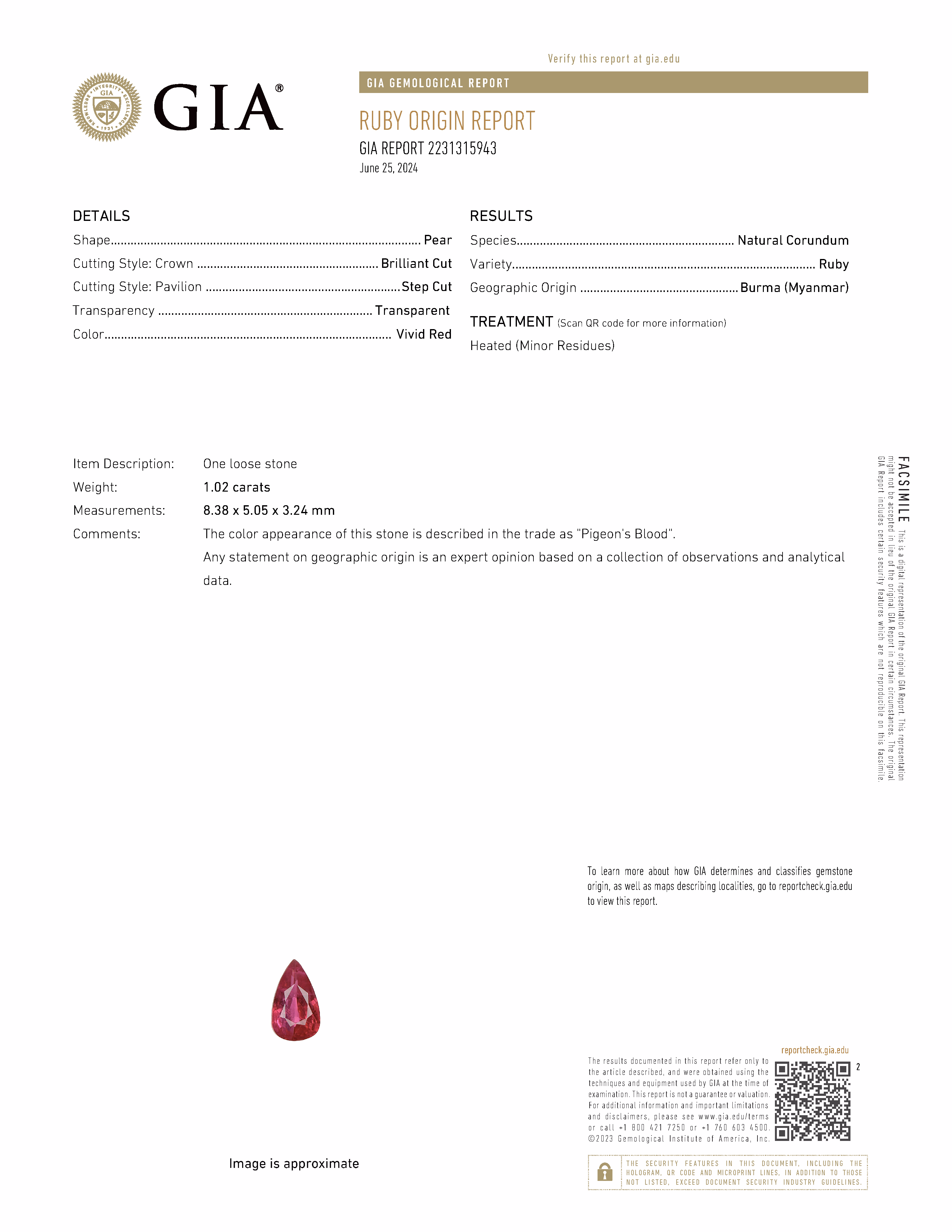 GIA lab report