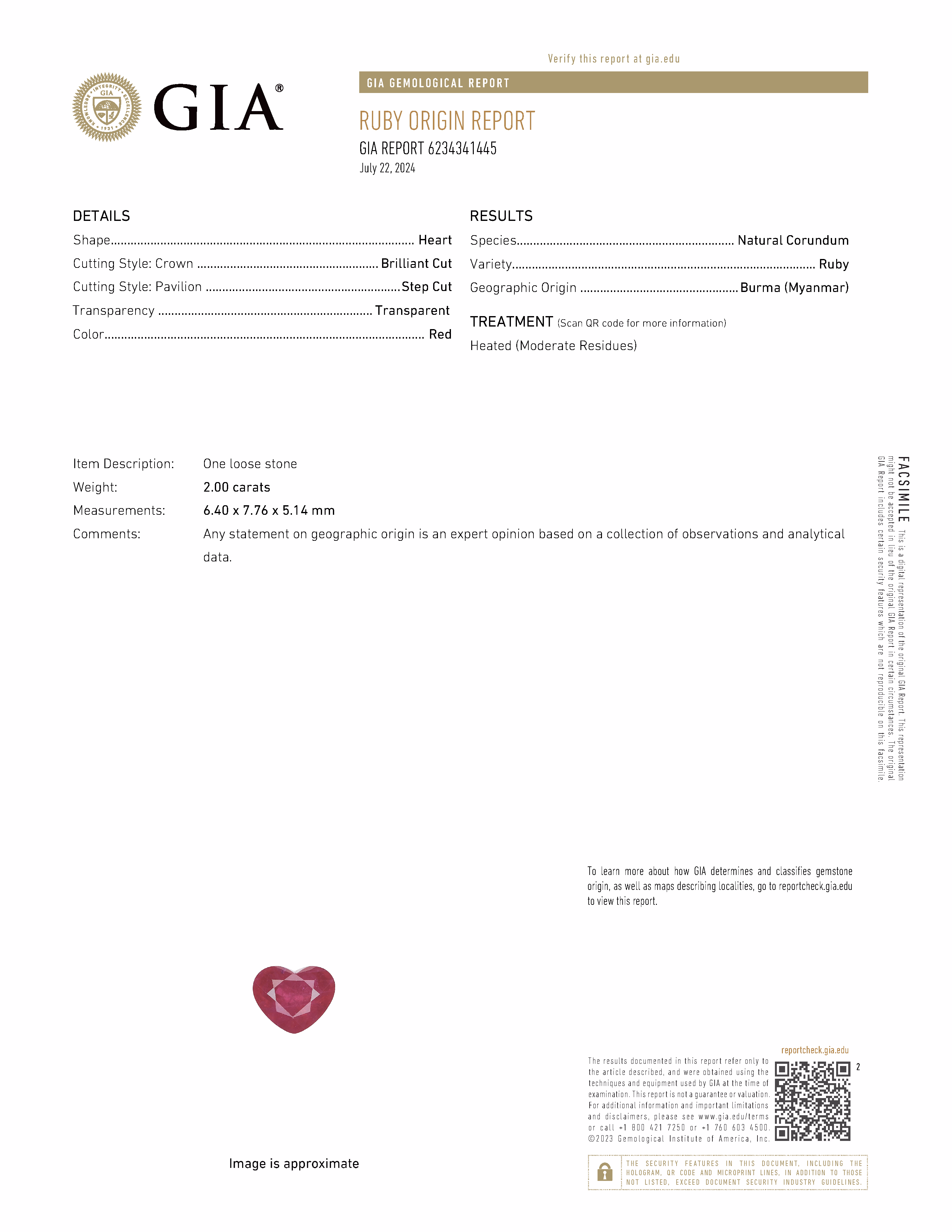 GIA lab report