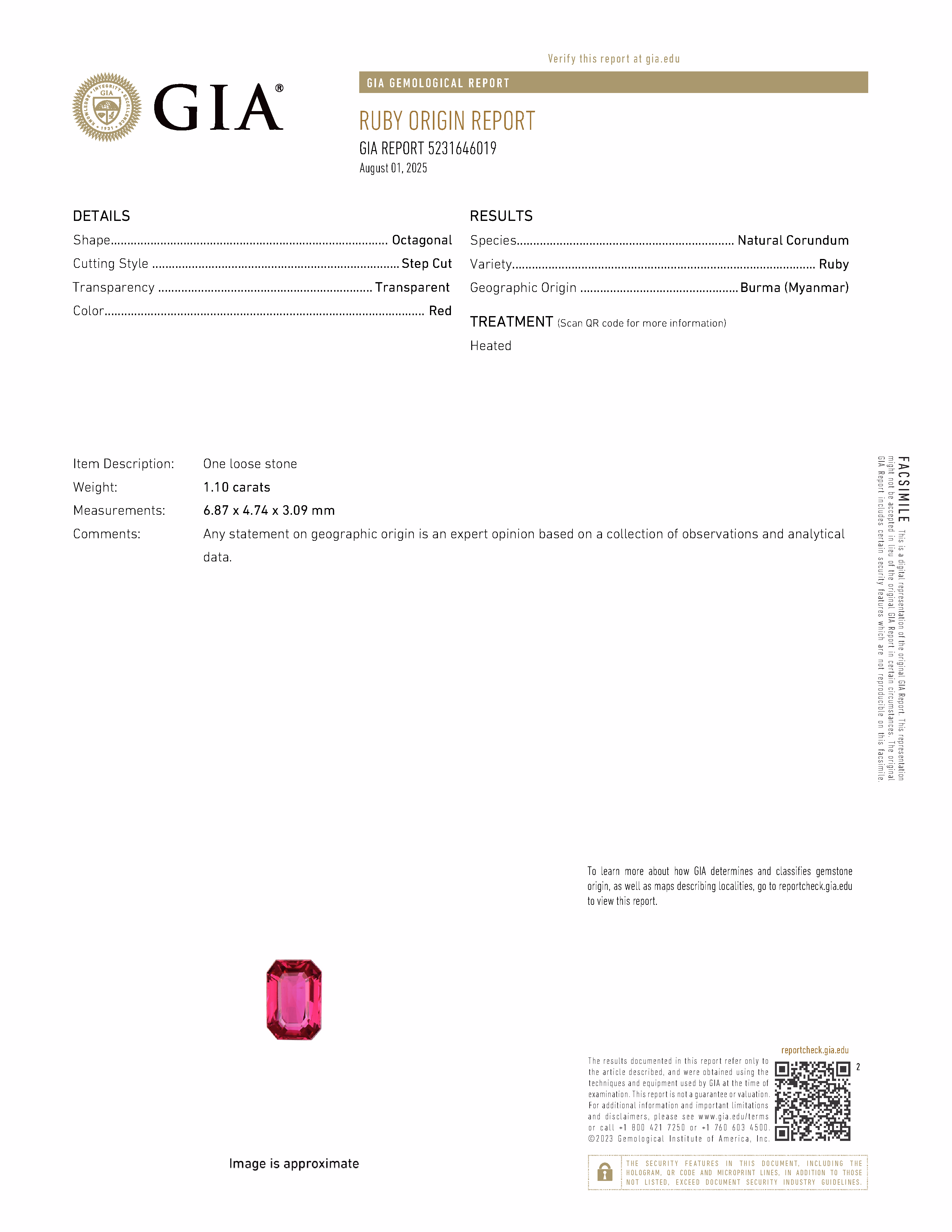 GIA lab report