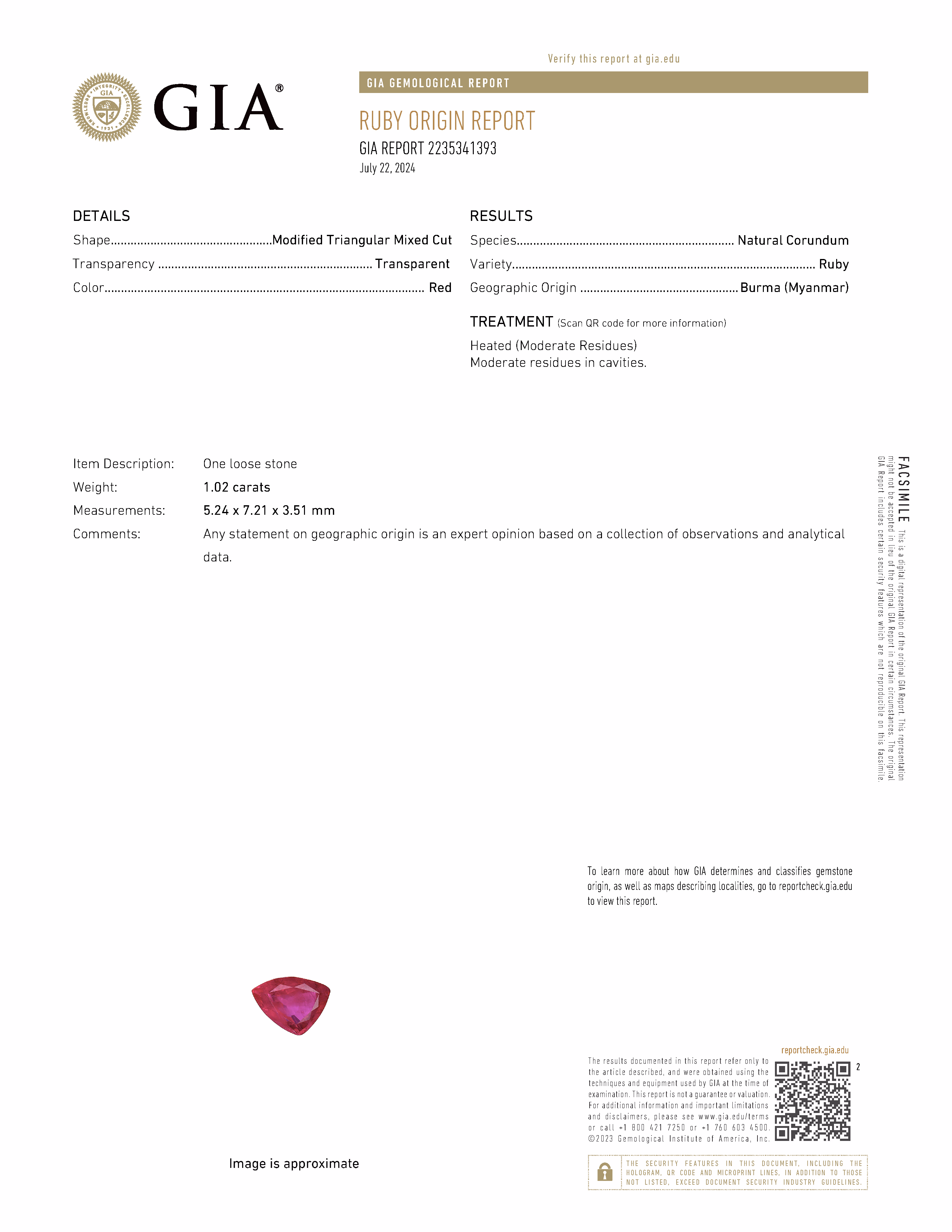 GIA lab report