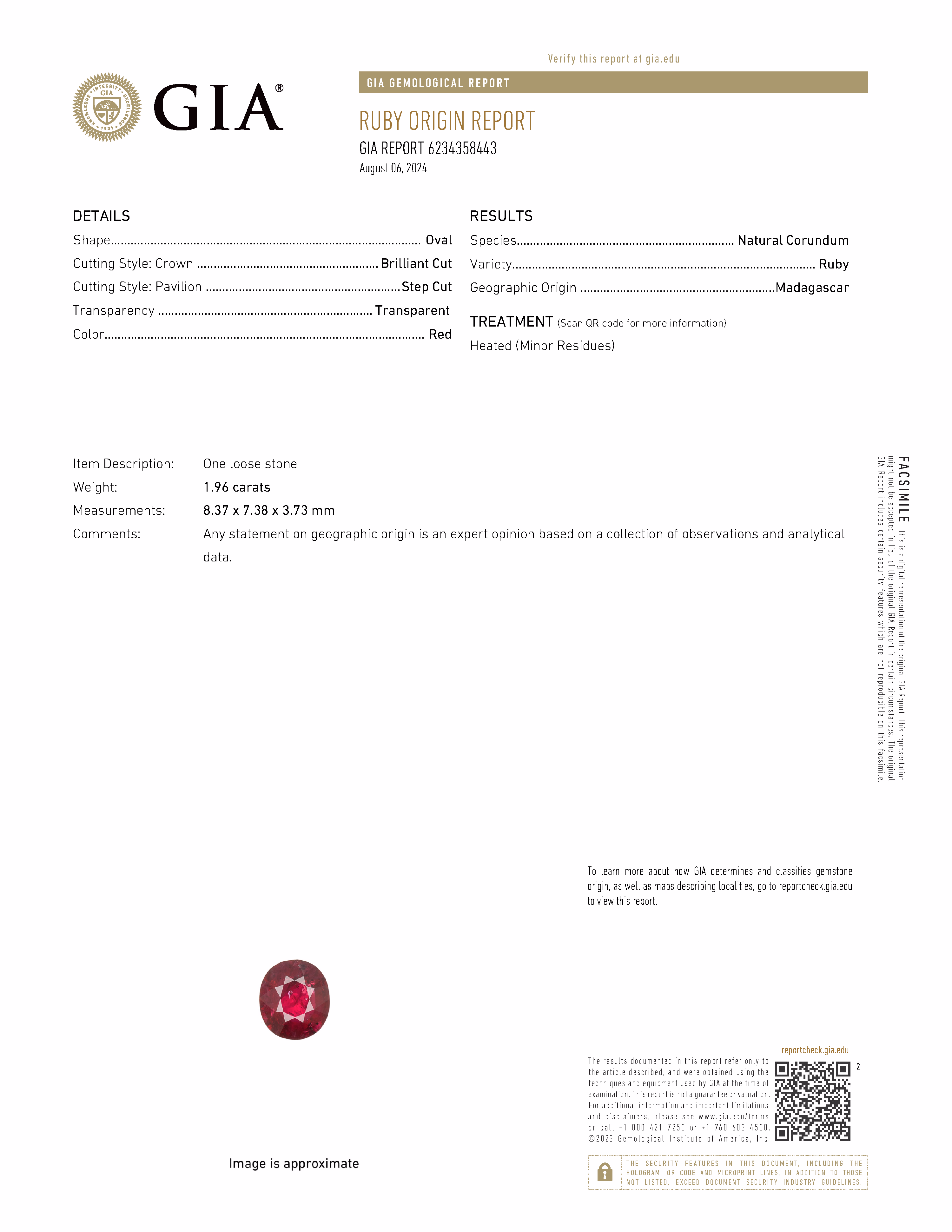 GIA lab report