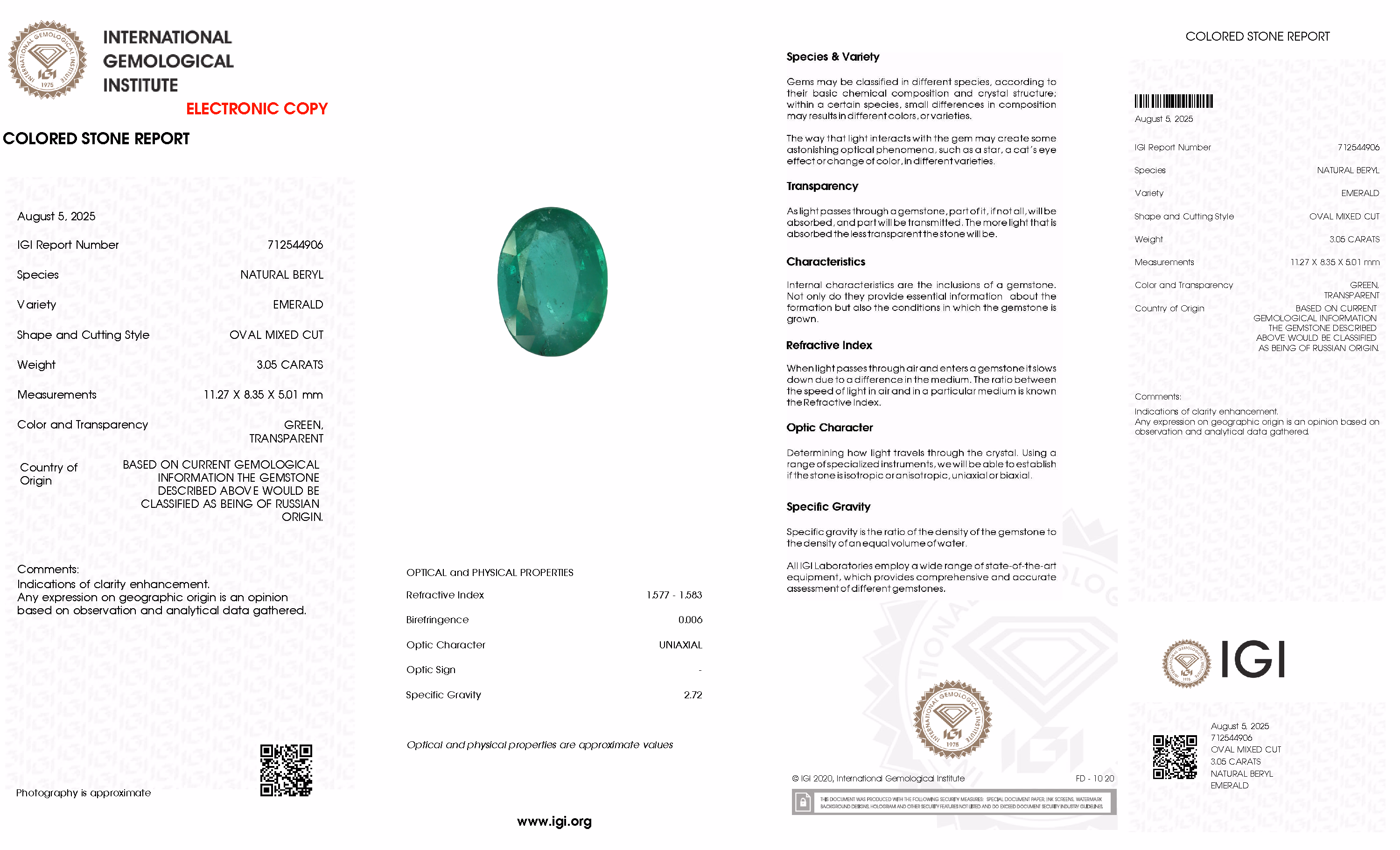 IGI lab report