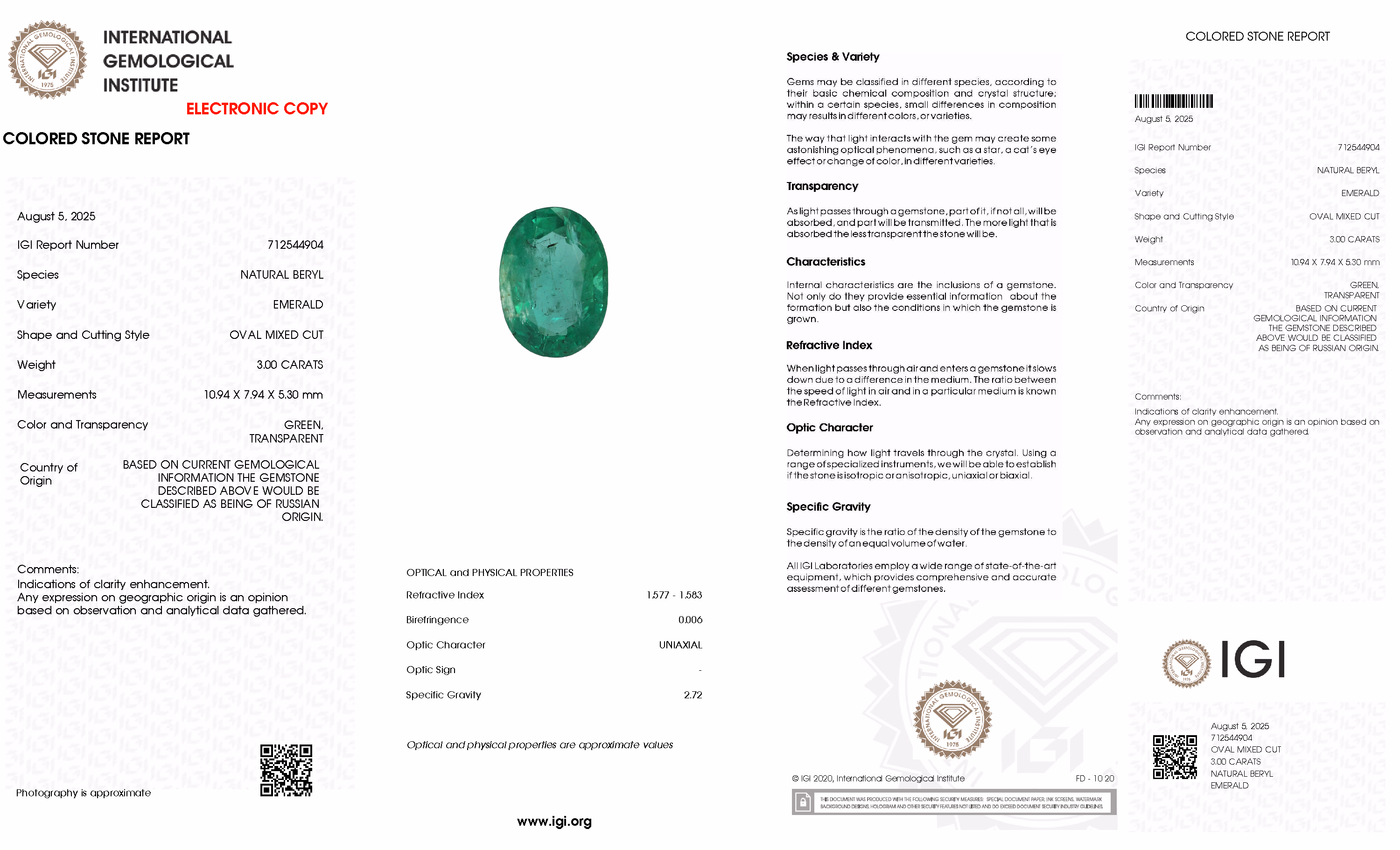 IGI lab report