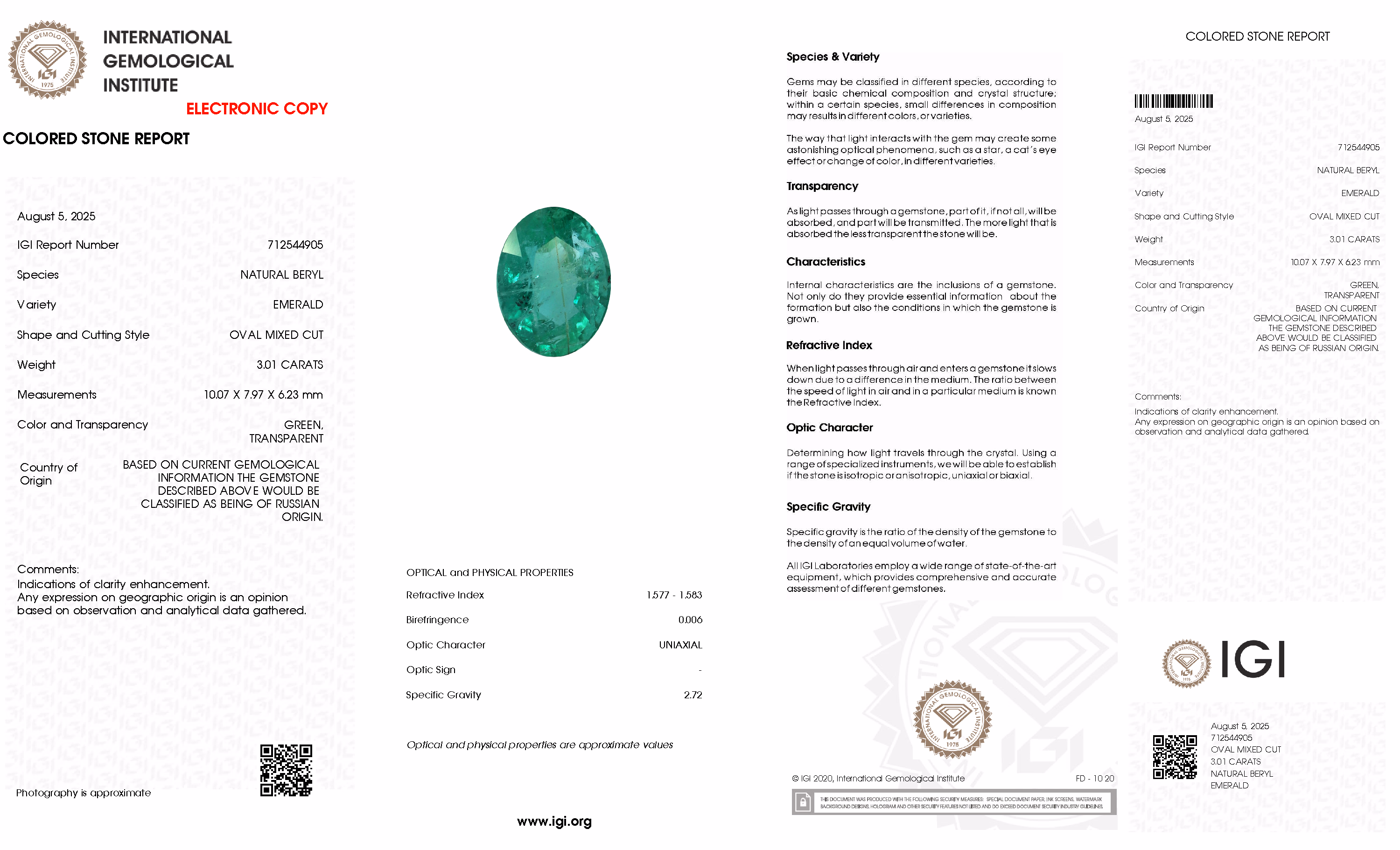 IGI lab report