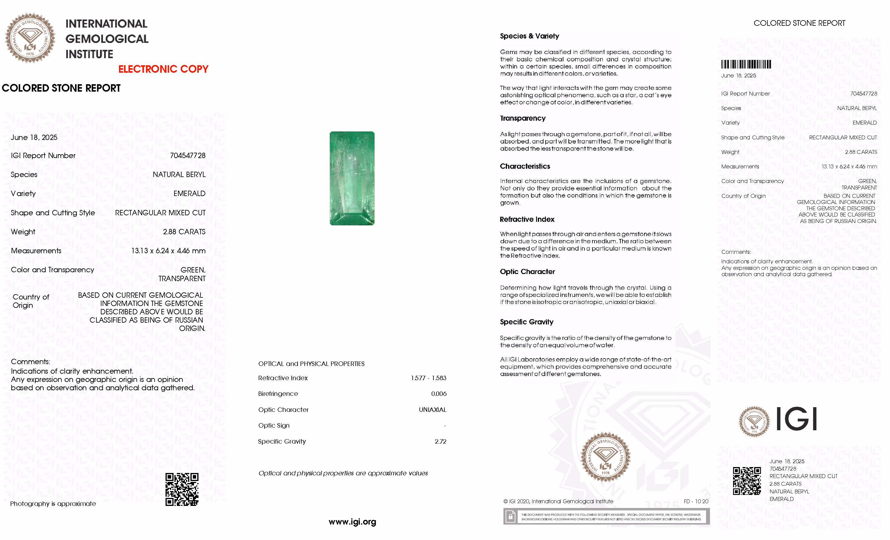IGI lab report