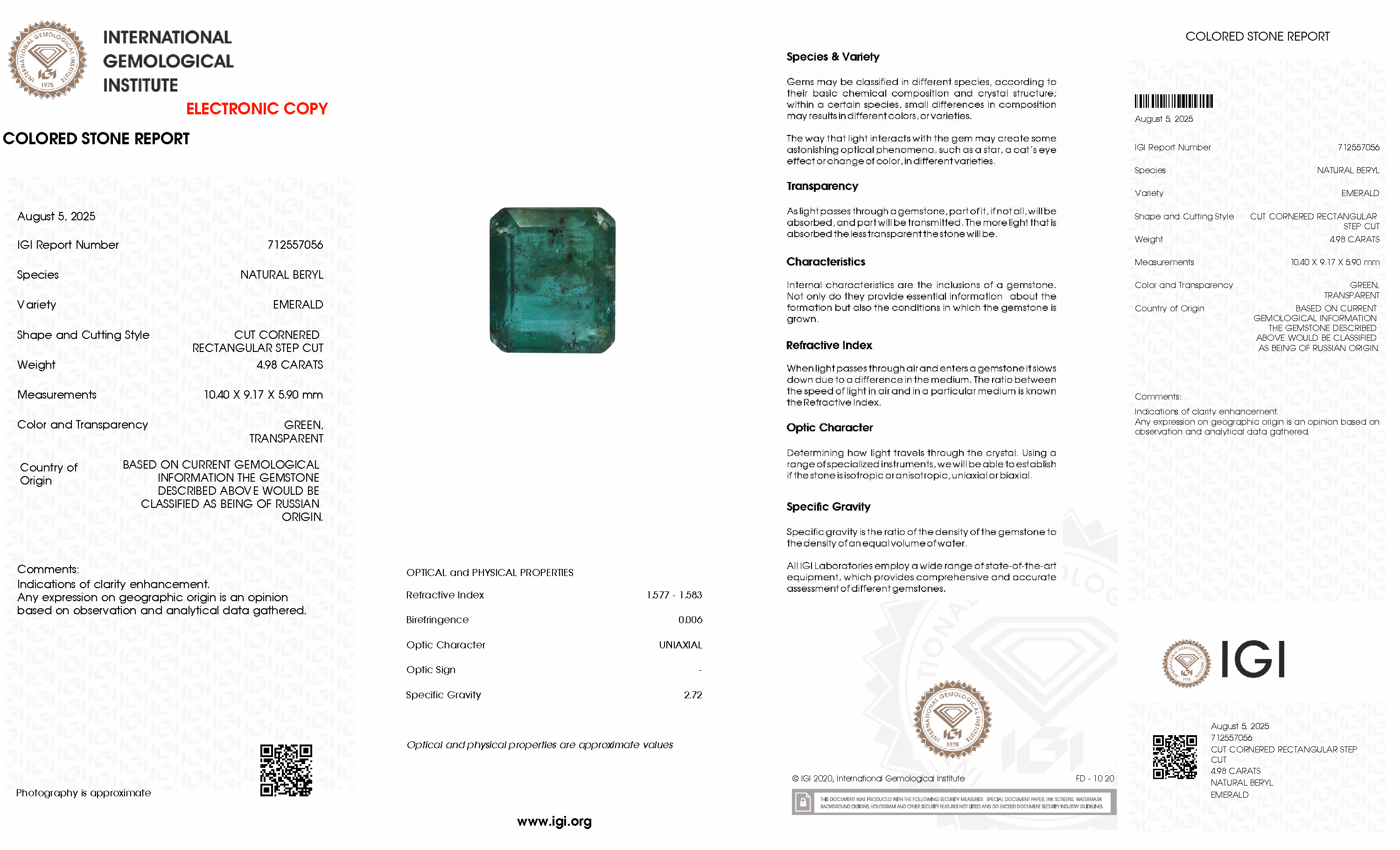 IGI lab report