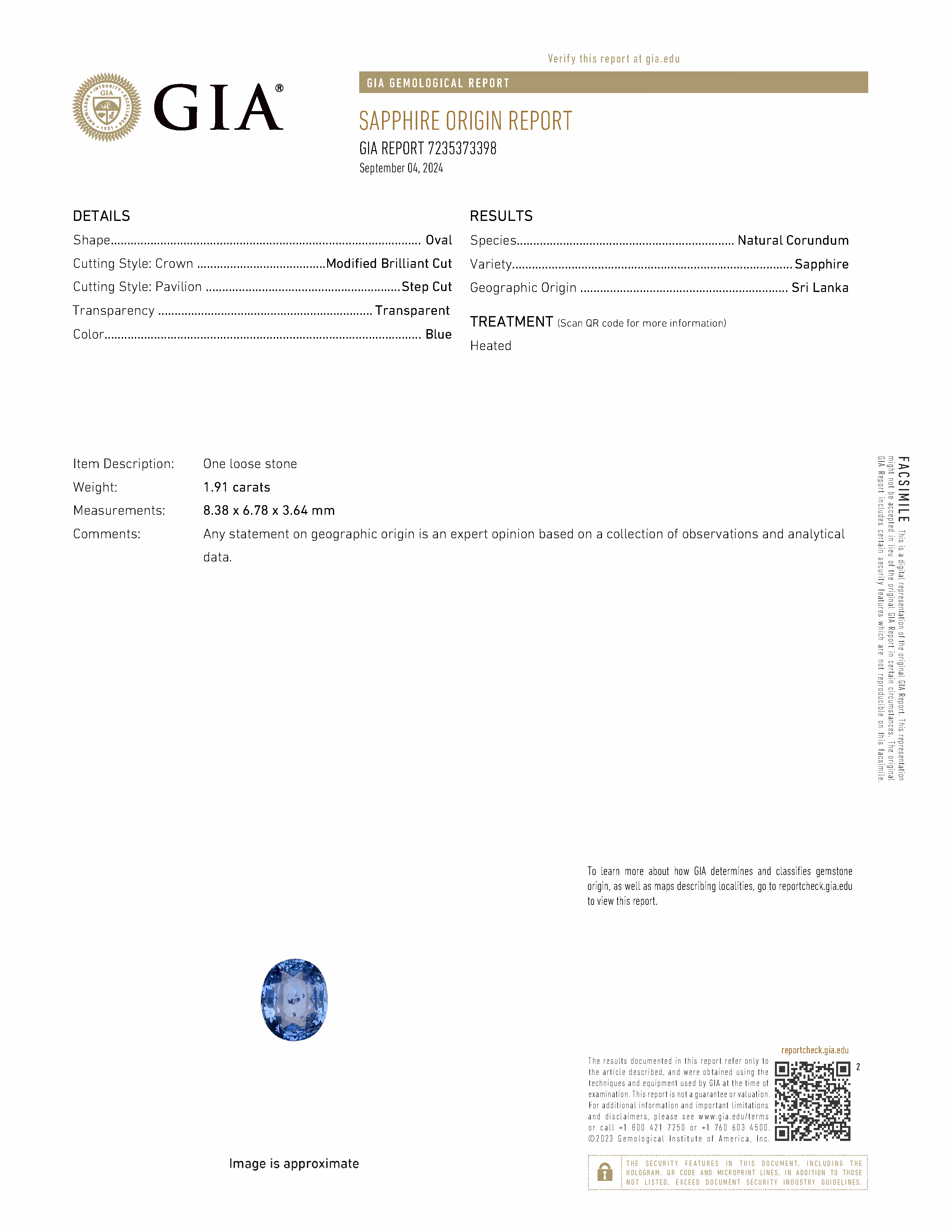 GIA lab report