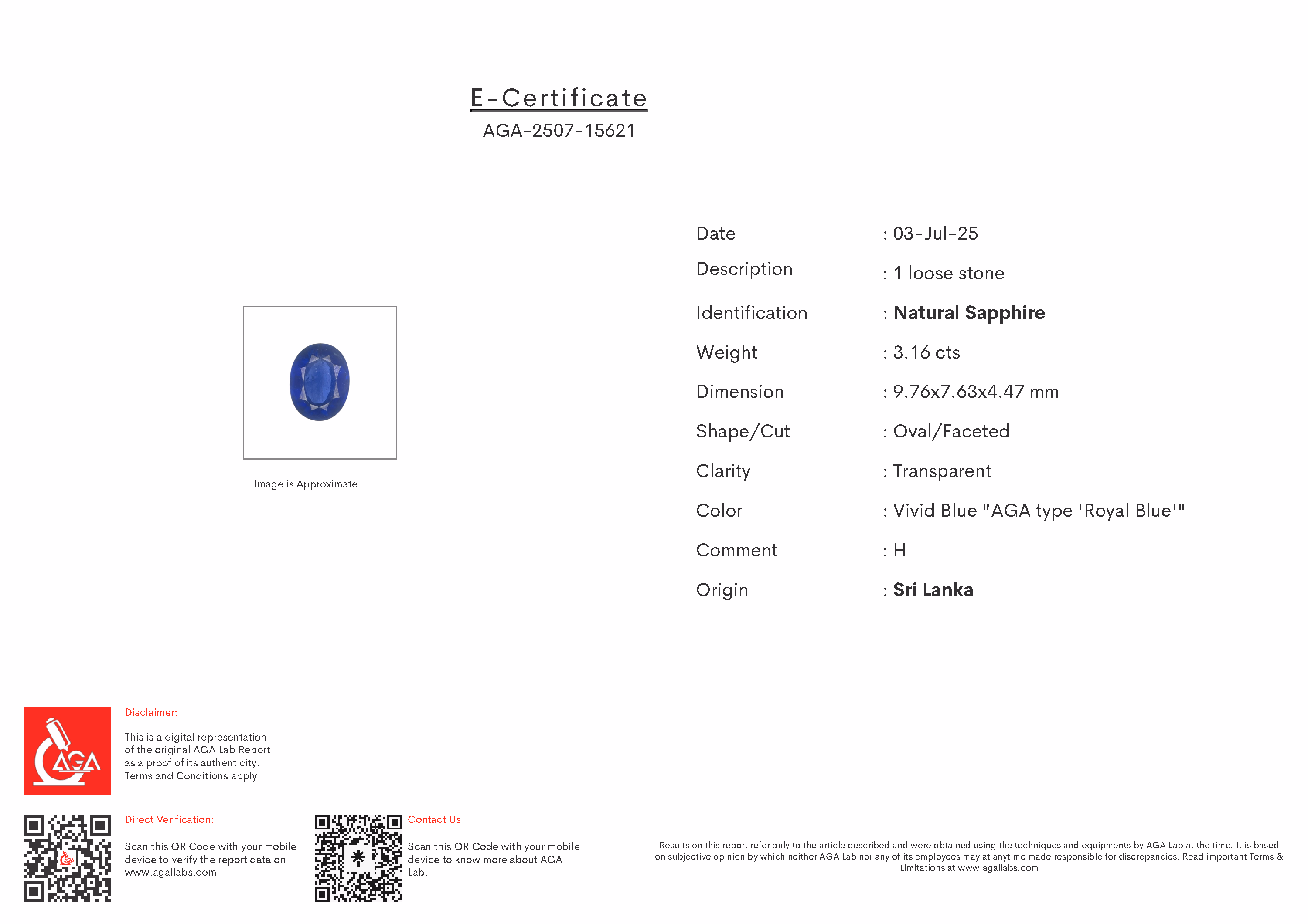 AGA lab report