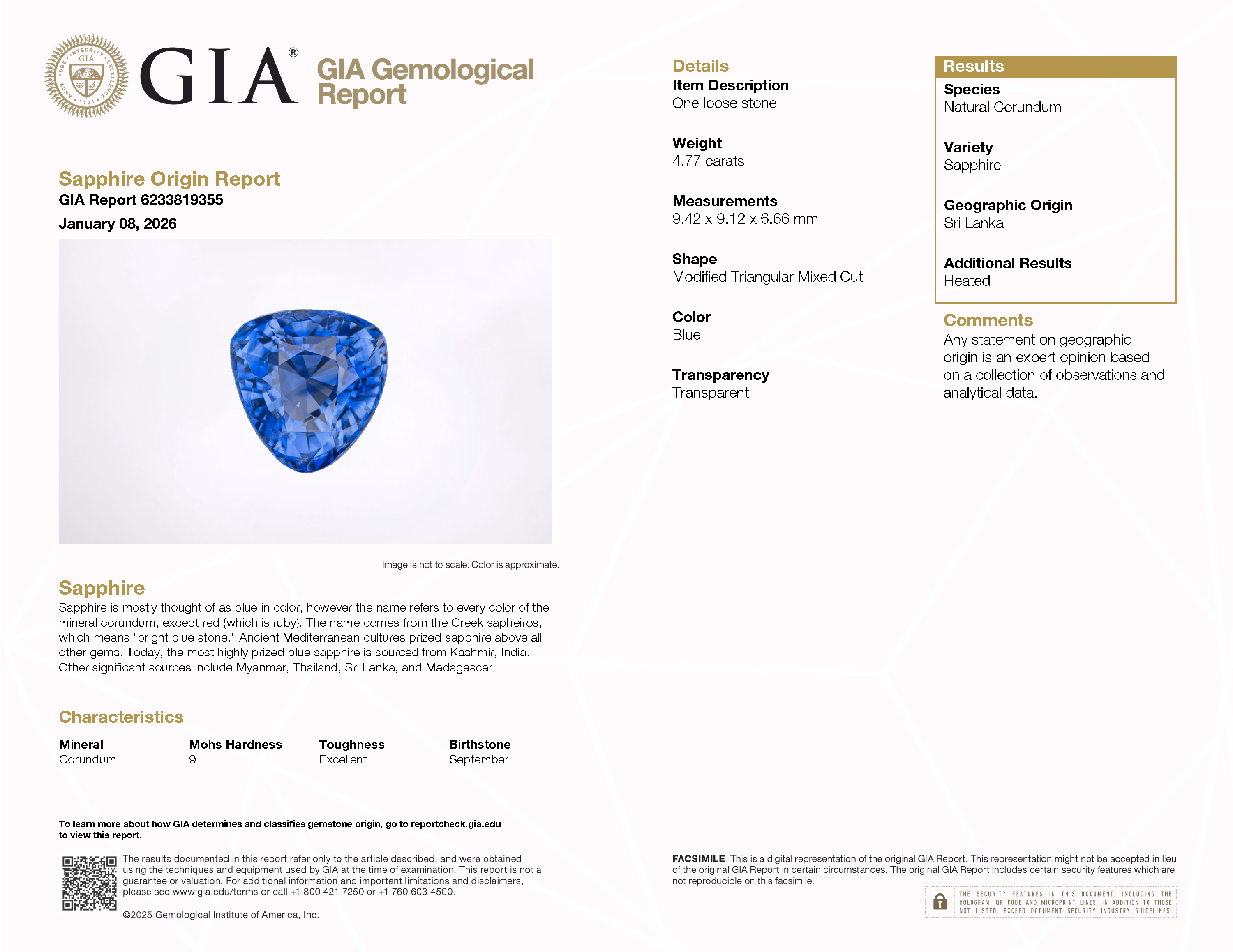 GIA lab report