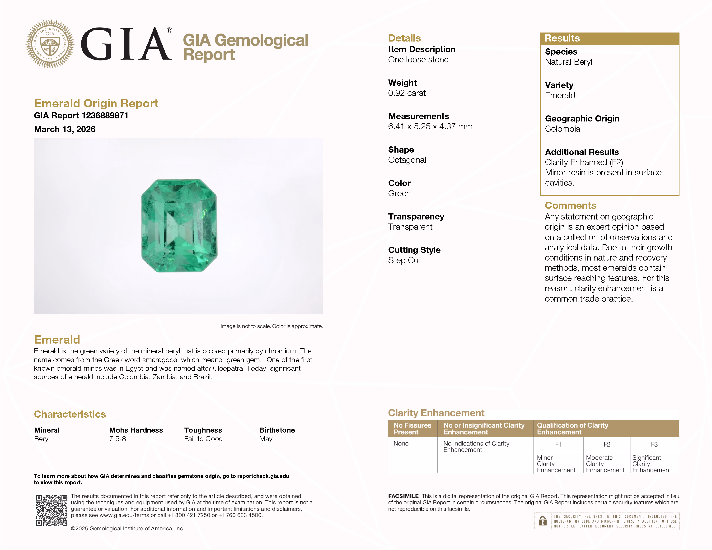 GIA lab report