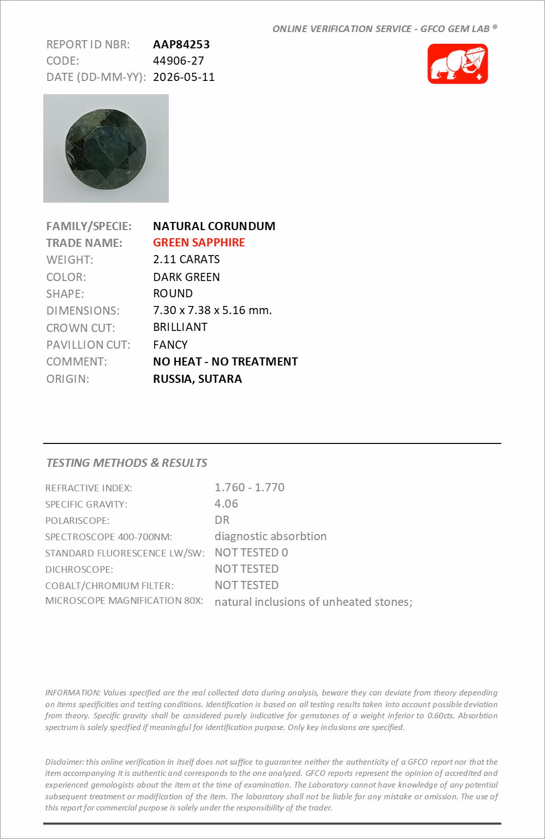 GFCO lab report