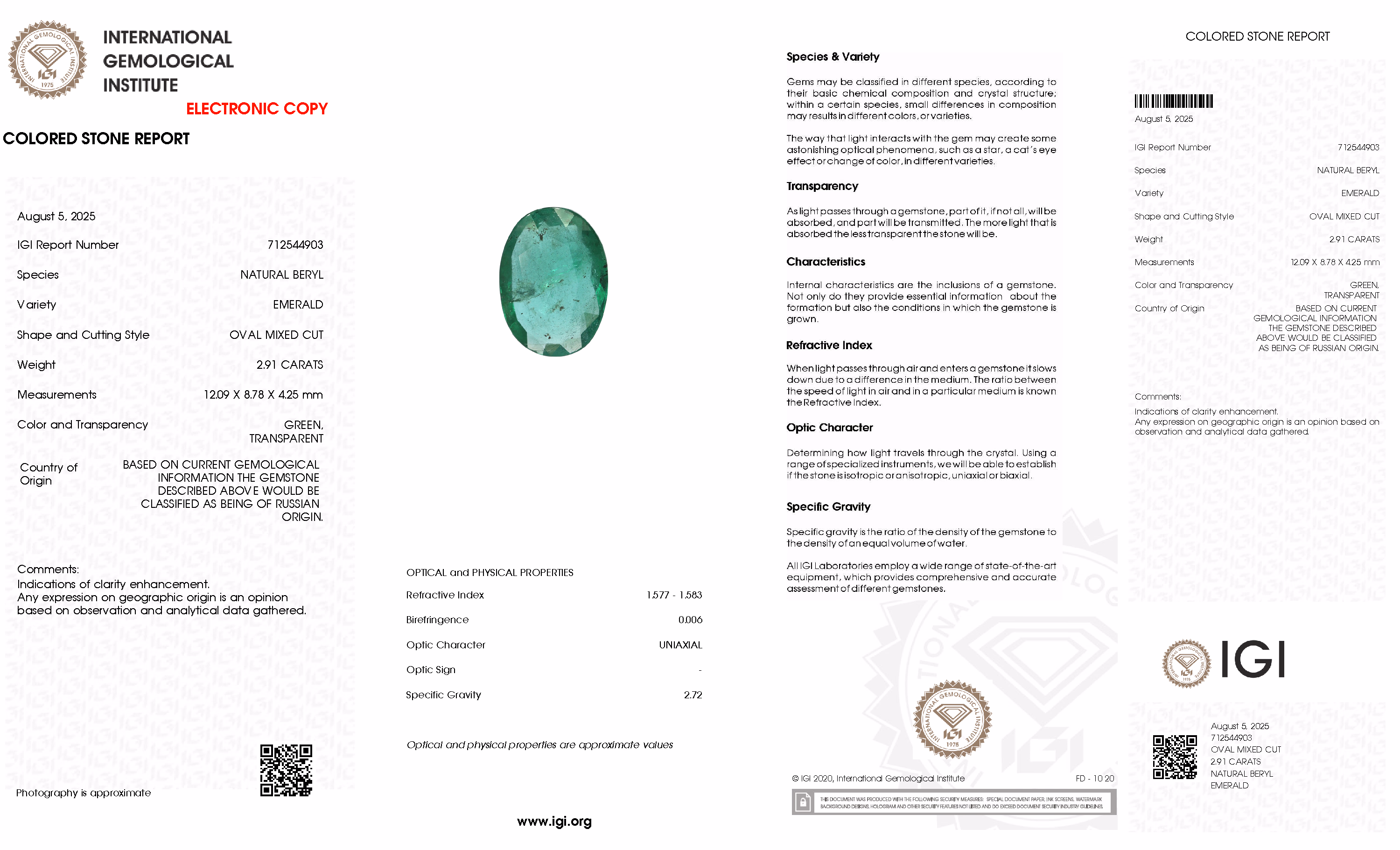 IGI lab report