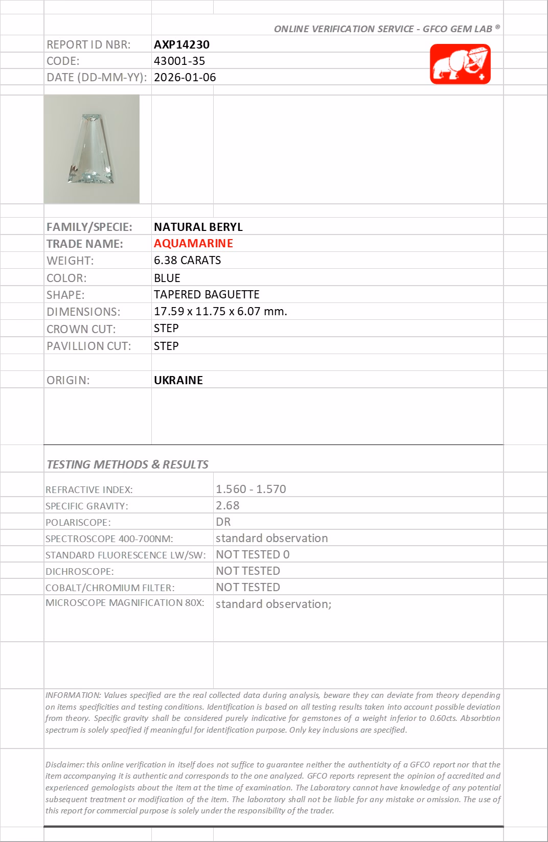 GFCO lab report