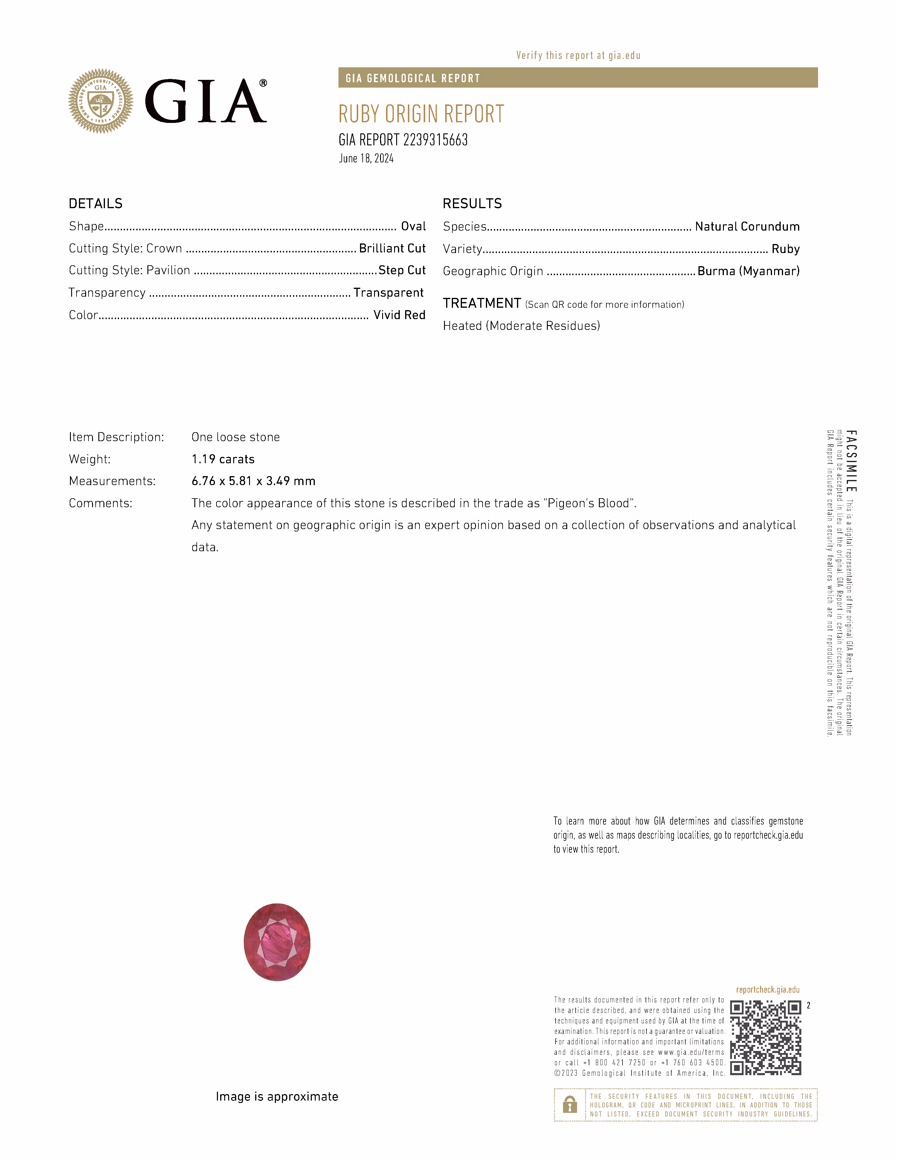 GIA lab report