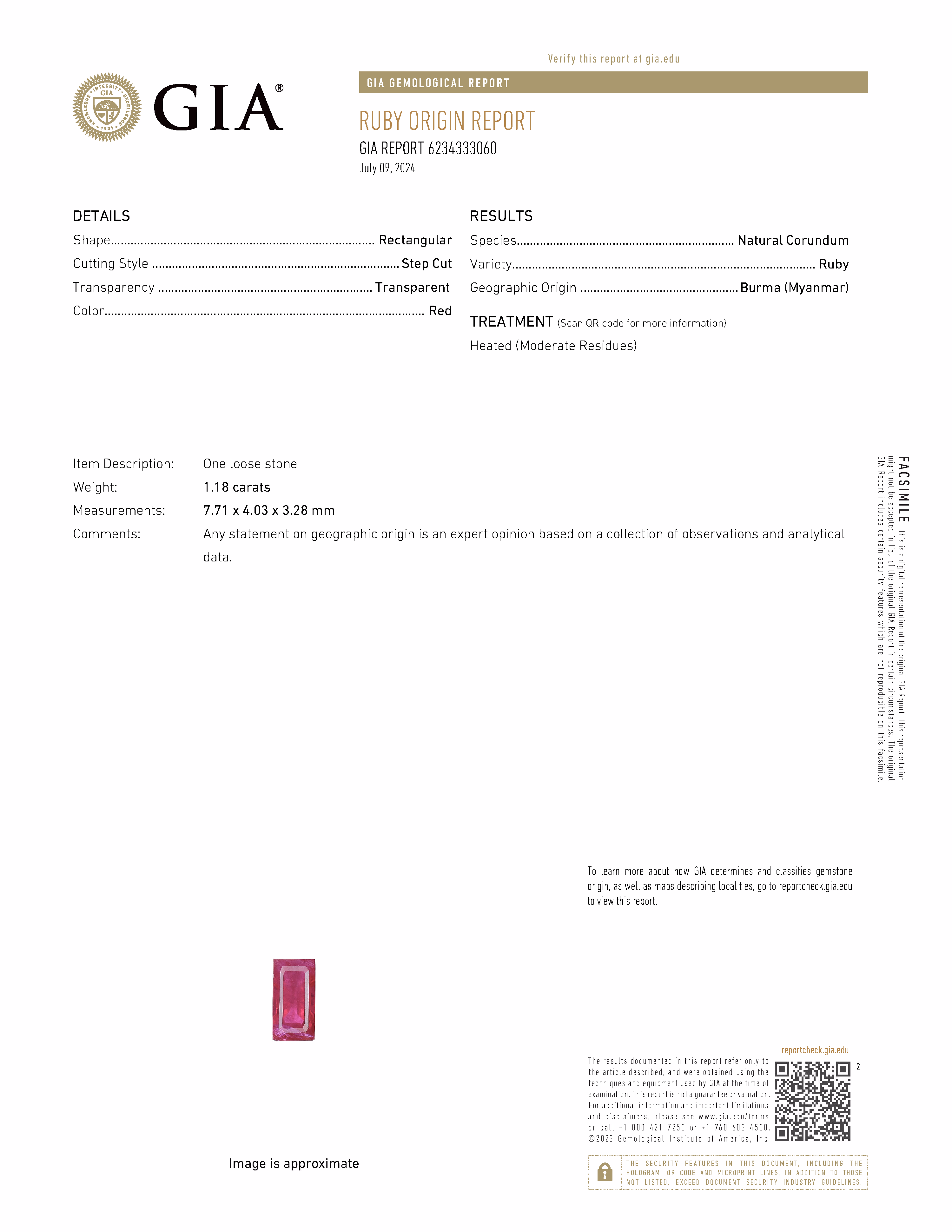 GIA lab report