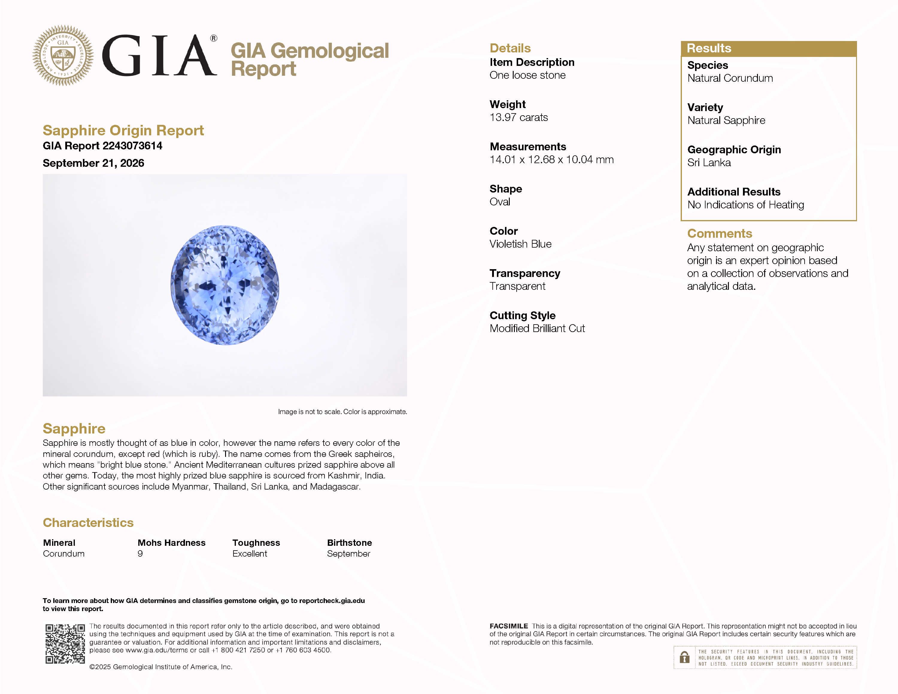 GIA lab report