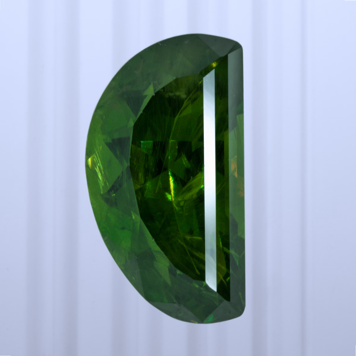 2.86 ct Demantoid, Russia, Unheated/Untreated, Half Moon Cut, photo 1 of 4