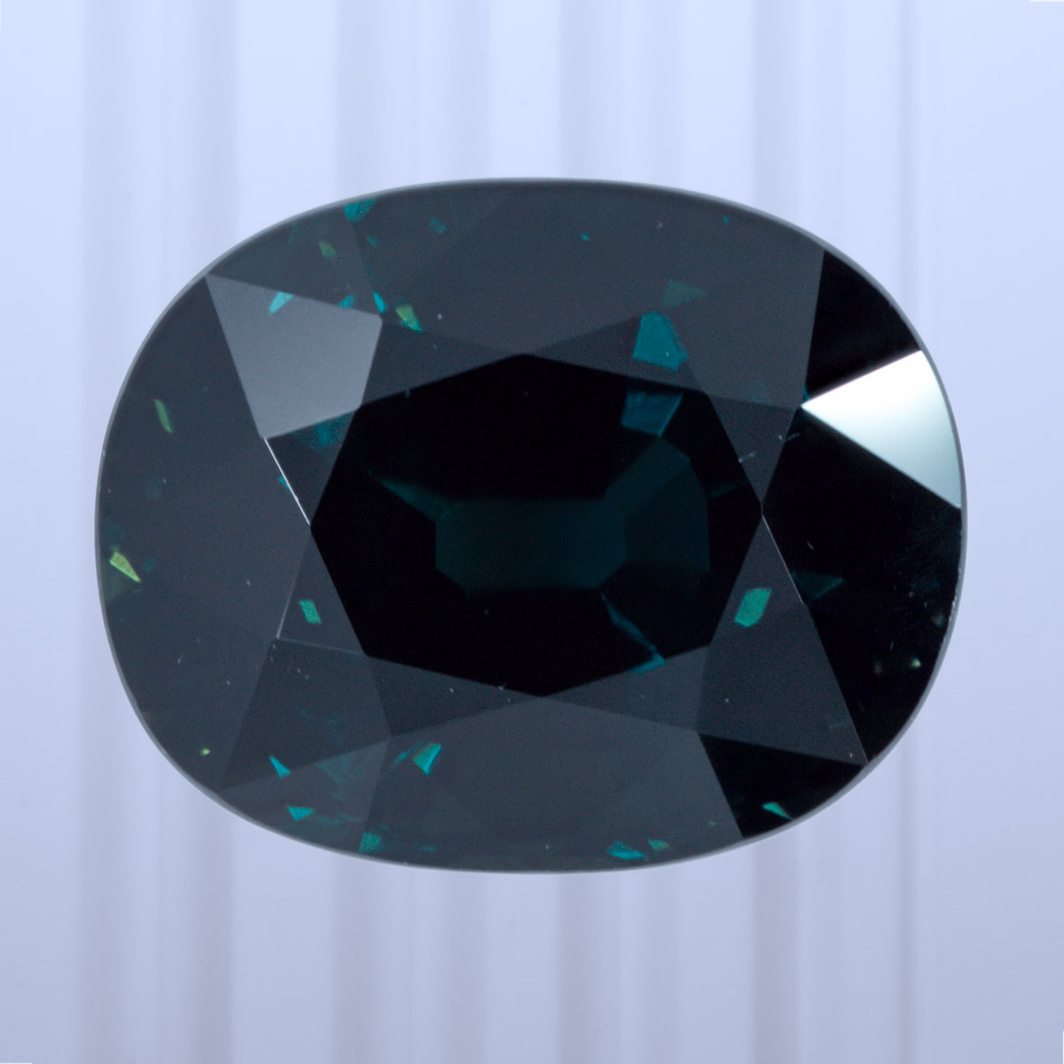5.28 ct Teal Sapphire, Australia, Unheated/Untreated, Cushion Cut, photo 1 of 4