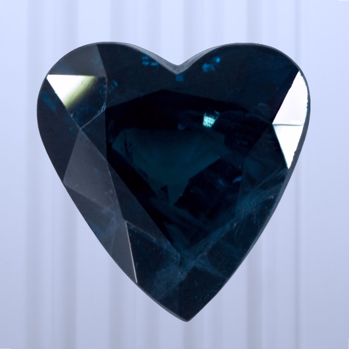 1.89 ct Deep Teal Sapphire, Madagascar, Heated, Heart Cut, photo 1 of 4