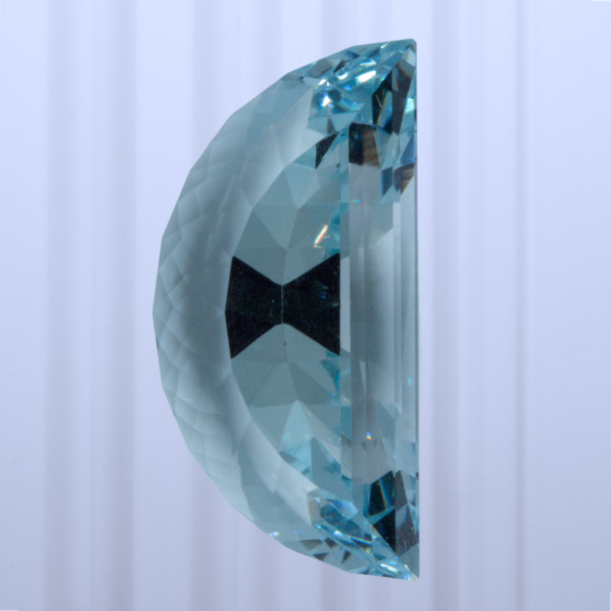 6.25 ct Aquamarine, Ukraine, Unheated/Untreated, Half Moon Cut, photo 1 of 5