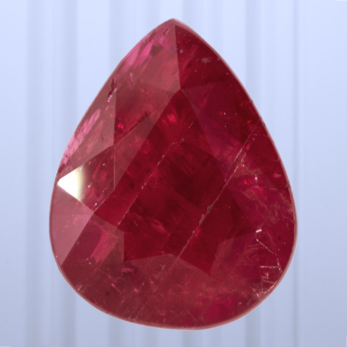 2.04 ct Ruby, Afghanistan, Unheated/Untreated, Pear Cut, photo 1 of 4