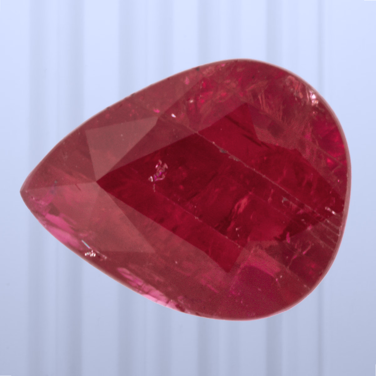 2.04 ct Ruby, Afghanistan, Unheated/Untreated, Pear Cut, photo 1 of 4