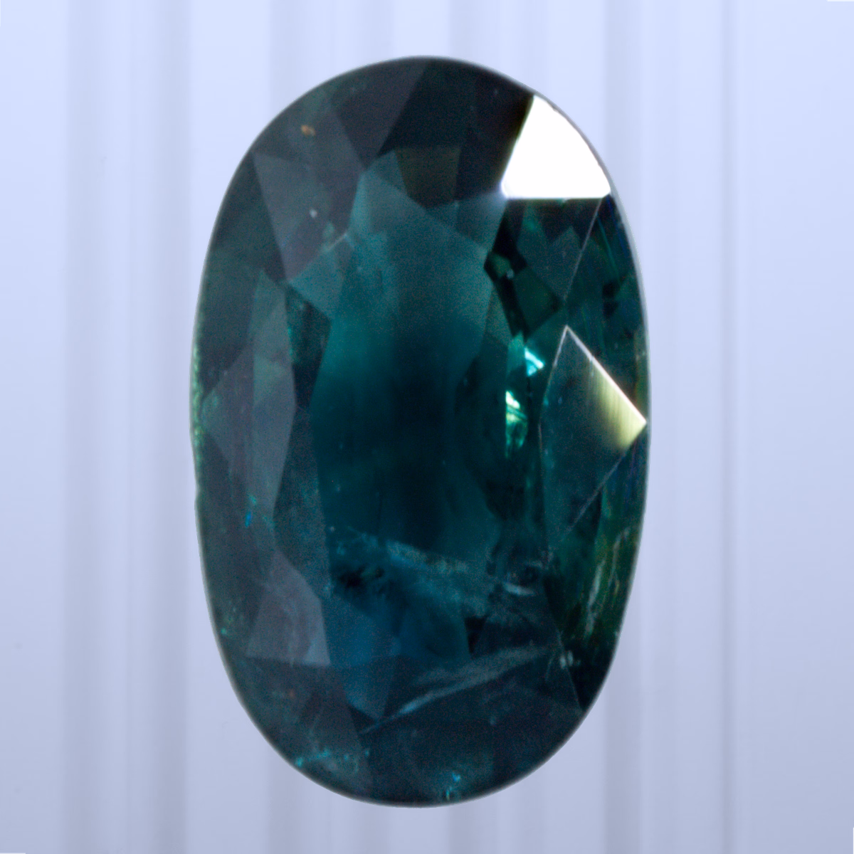 0.99 ct Teal Sapphire, Thailand, Unheated/Untreated, Oval Cut, photo 1 of 4