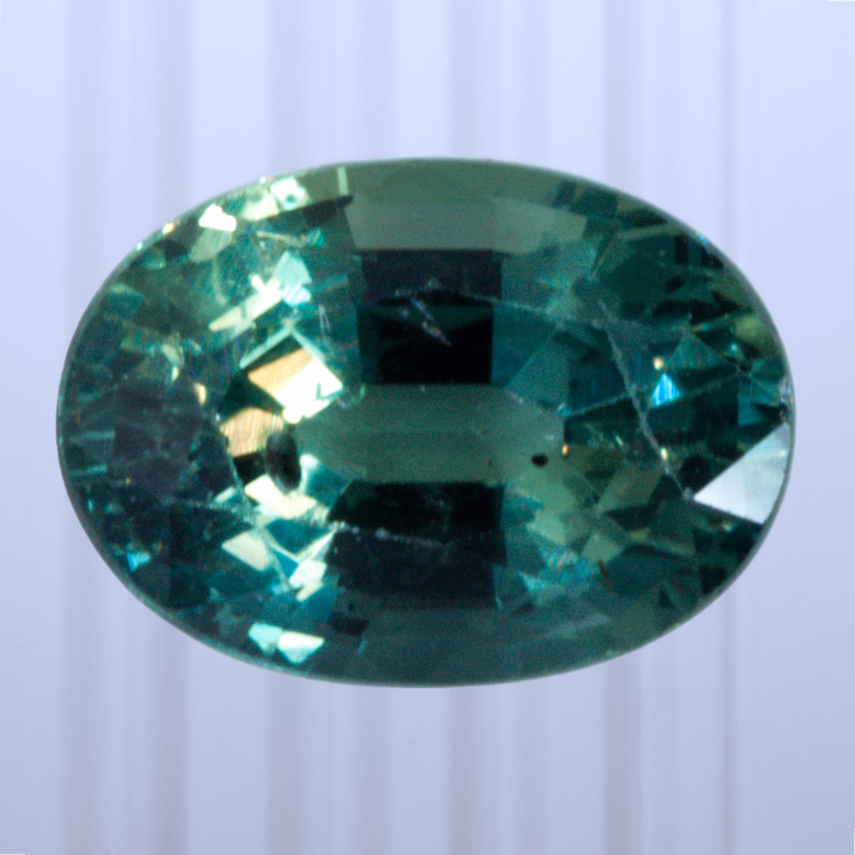 1.11 ct Teal Sapphire, Sri Lanka (Ceylon), Unheated/Untreated, Oval Cut, photo 1 of 4