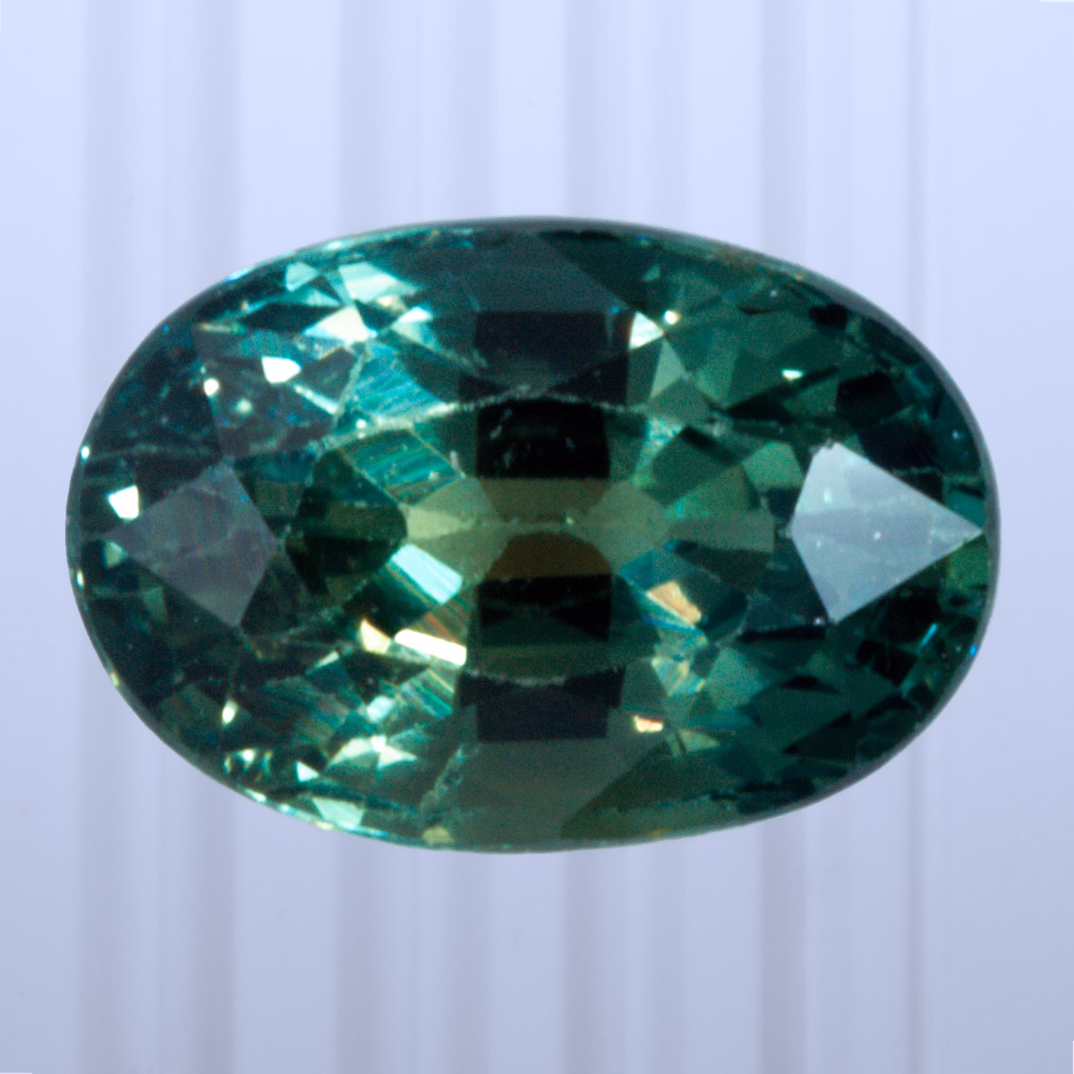 1.36 ct Teal Sapphire, Sri Lanka (Ceylon), Unheated/Untreated, Oval Cut, photo 1 of 4