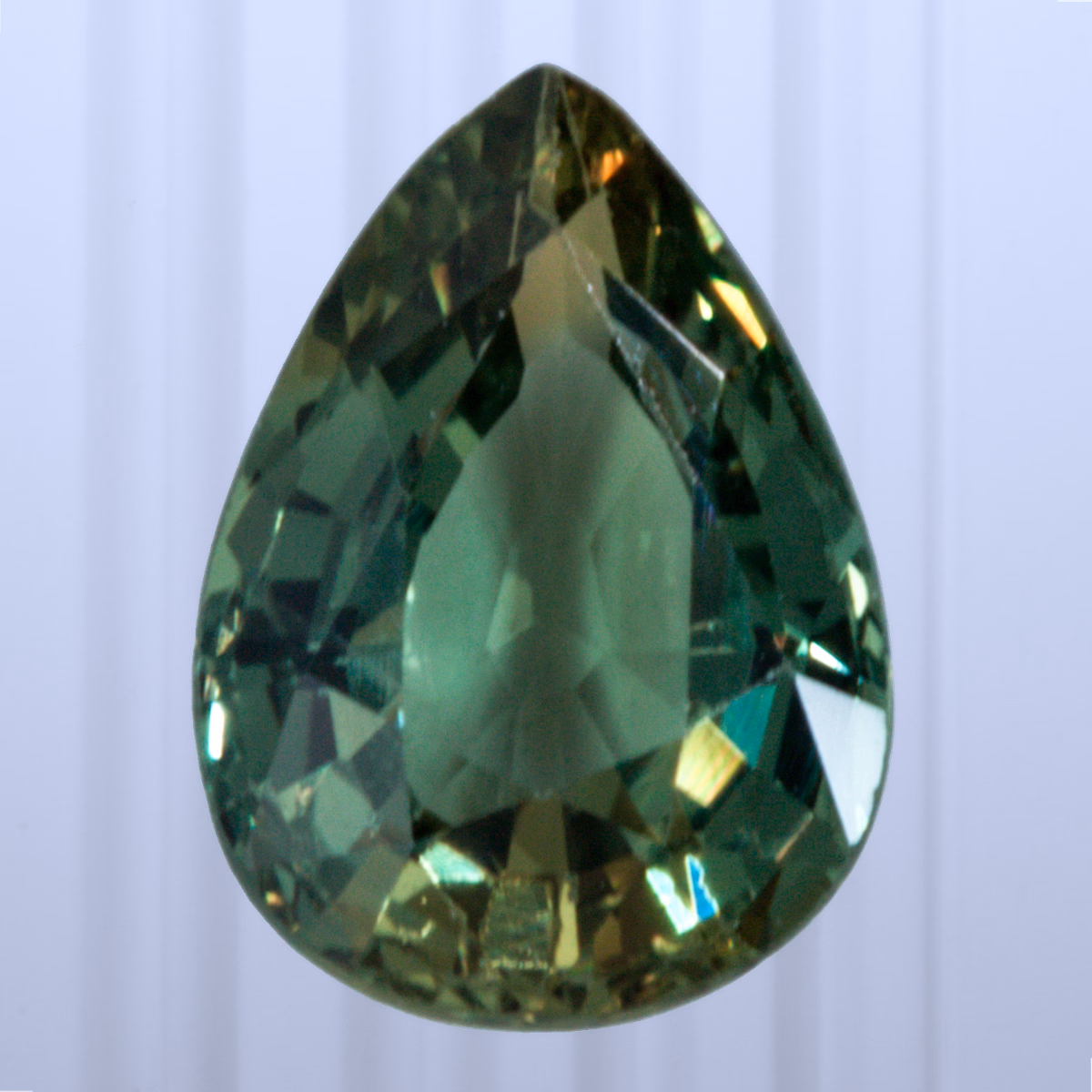 0.87 ct Bicolor Sapphire, Sri Lanka (Ceylon), Heated, Pear Cut, photo 1 of 4