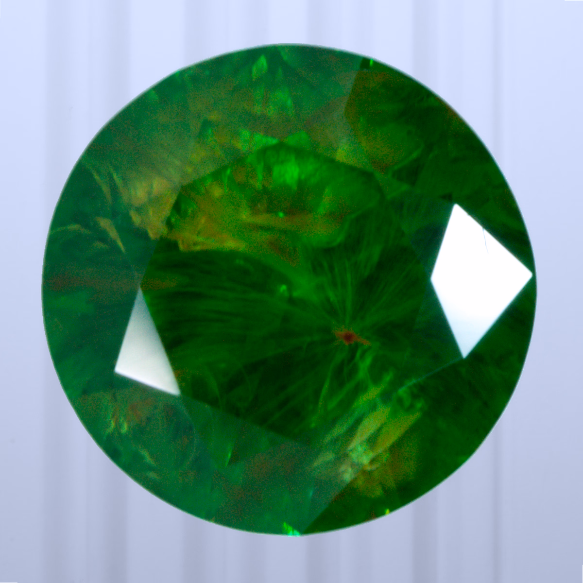 1.15 ct Demantoid, Russia, Unheated/Untreated, Round Cut, photo 1 of 4